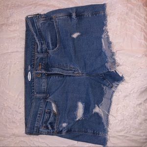 Boyfriend denim shorts